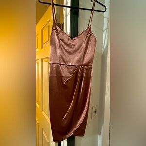NWT Lulus Metallic Dark Blush short cocktail dress